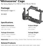 SmallRig 6029 Rhinoceros Cage for Sony Alpha 7 V / 7R V / 7 IV